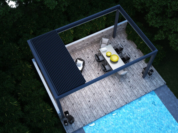 Deponti Pinela Deluxe Louvered Roof Aluminium Veranda - Image 3